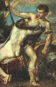 TIZIANO Vecellio Venus and Adonis, detail AR oil on canvas